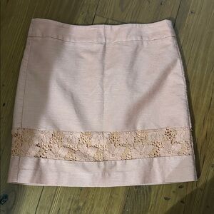 LOFT Elegant Peach Lace Trim Skirt